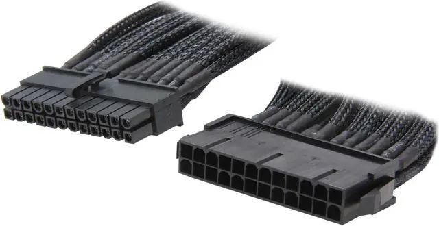 Main image of Rosewill RCDV-12002 - 9.8" (250 mm) Single Sleeved 24-Pin Motherboard Extension Cable - Male to Female