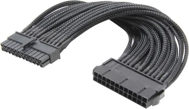 Alt view image 2 of 3 - Rosewill RCDV-12002 - 9.8" (250 mm) Single Sleeved 24-Pin Motherboard Extension Cable - Male to Female