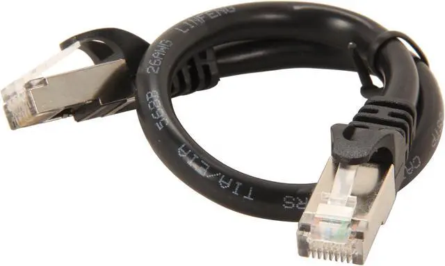 Alt view image 2 of 3 - Rosewill RCNC-12001 - 1-Foot Black Cat 6A Screened, Shielded Enhanced 550MHz Network Ethernet Cable - Twisted Pair (S / STP)