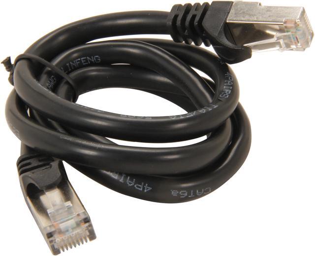 Alt view image 2 of 3 - Rosewill RCNC-12002 3 ft. Cat 6A Black Shielded Screened Shielded Twist Pairing (SSTP) Enhanced 550MHz Network Ethernet Cables