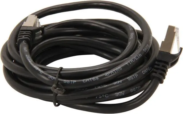 Alt view image 2 of 3 - Rosewill RCNC-12004 10 ft. Cat 6A Black Shielded Cat 6A Screened Shielded Twist Pairing (SSTP) Enhanced 550MHz Network Ethernet Cables