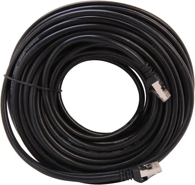 Alt view image 2 of 3 - Rosewill RCNC-12008 - 100-Foot Cat 6A Black, Shielded, Screened, Enhanced 550MHz Network Ethernet Cable - Twisted Pair (S / STP)