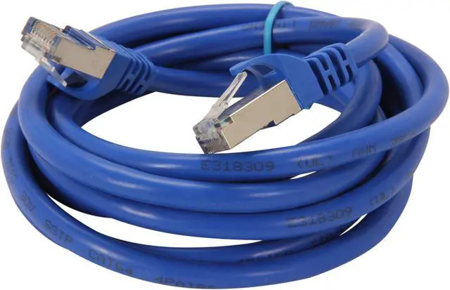 Alt view image 2 of 3 - Rosewill RCNC-12011 - 7 ft. Blue Cat 6A Shielded Screened Twisted Pair (S / STP) Enhanced 550MHz Network Cable