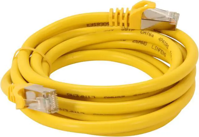 Alt view image 2 of 3 - Rosewill RCNC-12035 - 7-Foot Cat 6A Yellow Screened Shielded Twisted Pair (S / STP) Enhanced 550MHz Network Cable