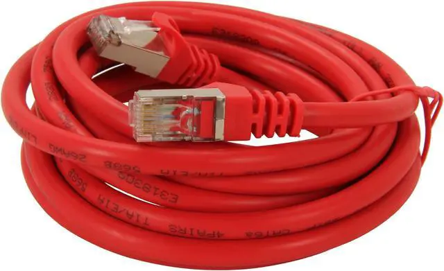 Alt view image 2 of 3 - Rosewill RCNC-12052 - 10-Foot Red Cat 6A Screened Shielded Twisted Pair (S / STP) Enhanced 550MHz Networking Cable