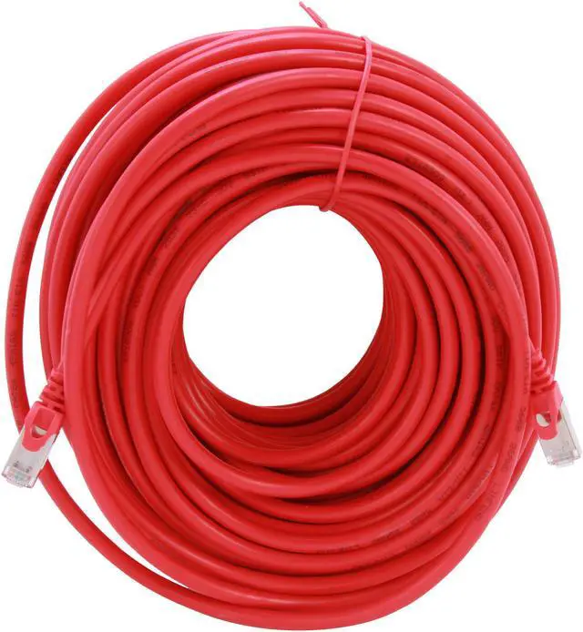 Alt view image 2 of 3 - Rosewill RCNC-12056 - 100-Foot Red Cat 6A Screened Shielded Twisted Pair (S / STP) Enhanced 550MHz Networking Cable