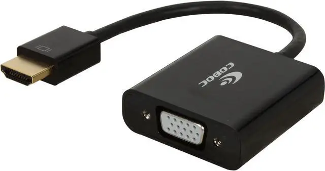 Main image of Coboc CL-AD-HD2VGA-6-BK 6 inch Dongle-style HDMI to VGA Video Active Adapter Converter with 3.5mm Audio for Desktop PC / Laptop / Ultrabook - 1920 x 1080 Resolution
