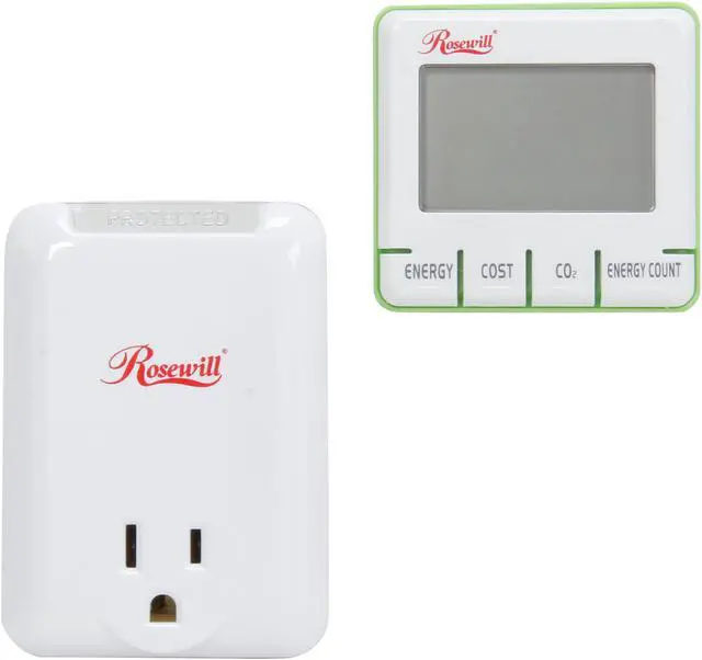 Alt view image 2 of 6 - Rosewill RHSP-13001 - 360-Joule Surge Protection Electricity Load Meter and Energy Monitor with Controllable On/Off Outlet and Protected LED Indicator