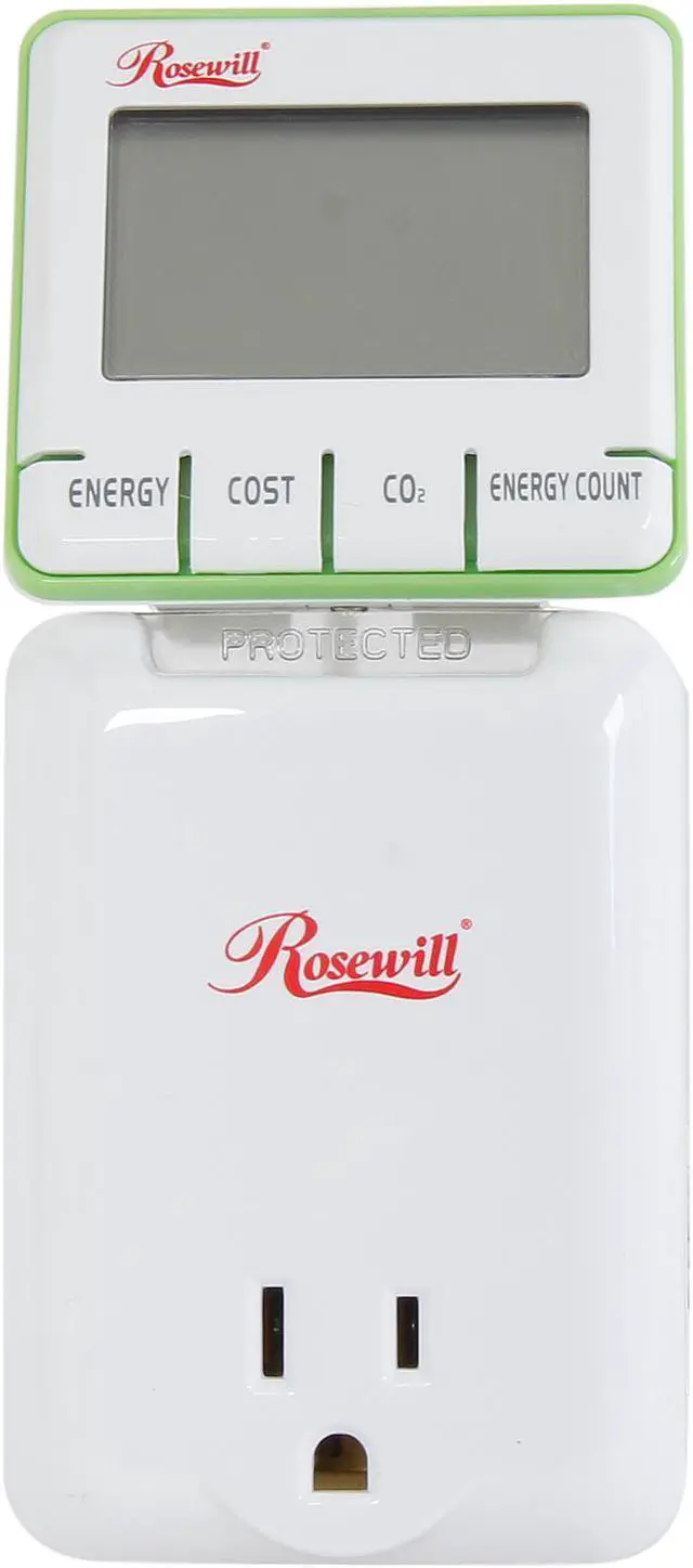 Alt view image 5 of 6 - Rosewill RHSP-13001 - 360-Joule Surge Protection Electricity Load Meter and Energy Monitor with Controllable On/Off Outlet and Protected LED Indicator