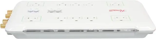 Alt view image 5 of 7 - Rosewill RHSP-13003 - Slim, 10-Outlet Surge Blocking, Fireproof Power Surge Protector – Up to 2880 Joules / 40dB Protection, and Telephone / DSL and TV / Cable Line Protection