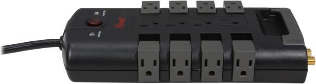 Alt view image 3 of 6 - Rosewill 12 Power Outlet Grounded Surge Protector, 4320 Joules 6KV, 8 Rotating Outlets, RJ11 and Coax Protection, 1800W, 6 Feet Cord, RHSP-13006