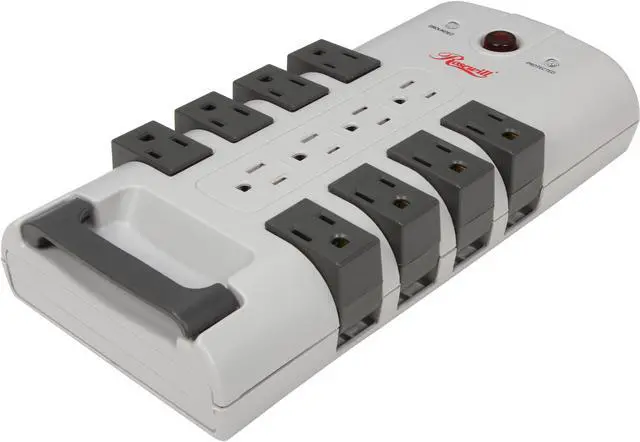 Main image of Rosewill RHSP-13007 Rotating Power Surge Block, 180° Rotating 12-Outlets, 2-in-1 Power and Circuit Breaker Switch, 4230 Joules