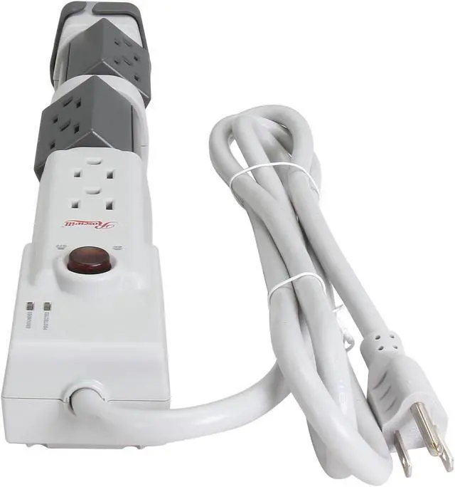 Alt view image 4 of 6 - Rosewill RHSP-13009 6 Feet 6 Outlets 1400 Joules Surge Protector