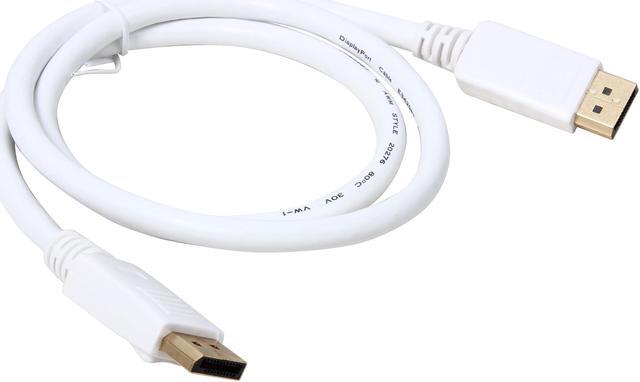 Alt view image 2 of 3 - Rosewill RCDC-14001 3 ft. White DisplayPort Male to DisplayPort Male 28AWG High Bit-rate 2 DisplayPort Cable Male to Male