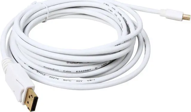Alt view image 2 of 3 - Rosewill RCDC-14028 - 15-Foot White Mini DisplayPort to Display Cable - 32 AWG, Male to Male