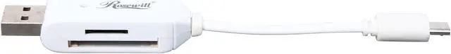 Alt view image 2 of 4 - Rosewill Model ROTG-14004 - 4-Inch OTG Card Reader & USB Charging Cable - White