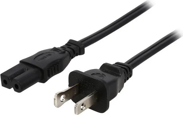 Main image of Rosewill RCPC-14016 - 3-Foot 18 AWG 2-Slot AC Power Cord / Cable for Laptops & Notebooks (C7/1-15P) - Black