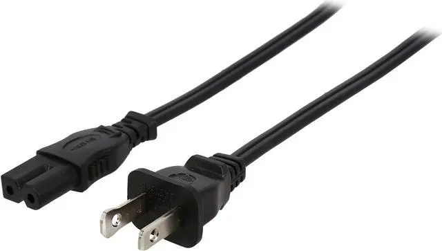 Main image of Rosewill RCPC-14018 - 10-Foot 18 AWG 2-Slot AC Power Cord / Cable for Laptops & Notebooks (C7/1-15P) - Black