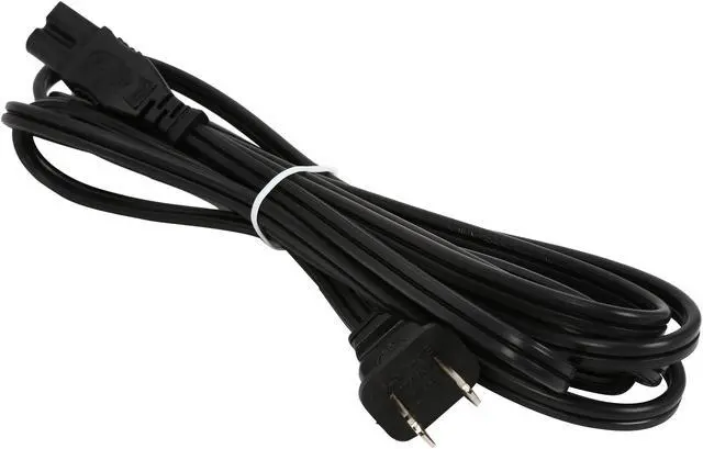 Alt view image 2 of 3 - Rosewill RCPC-14018 - 10-Foot 18 AWG 2-Slot AC Power Cord / Cable for Laptops & Notebooks (C7/1-15P) - Black