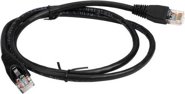 Alt view image 2 of 3 - Rosewill RCAT5E-3BK 3 ft. Cat 5E Black 24AWG, Bare Stranded Copper 350MHZ UTP Ethernet Patch Cord