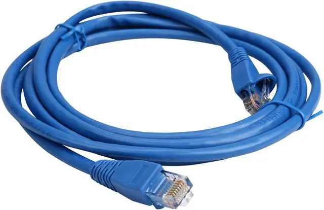 Alt view image 2 of 3 - Rosewill RCAT5E-7BL 7 ft. Cat 5E Blue 24AWG, Bare Stranded Copper 350MHZ UTP Ethernet Patch Cord
