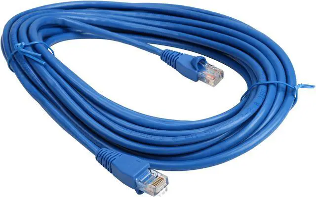 Alt view image 2 of 3 - Rosewill RCAT5E-25BL 25 ft. Cat 5E Blue 24AWG, Bare Stranded Copper 350MHZ UTP Ethernet Patch Cord