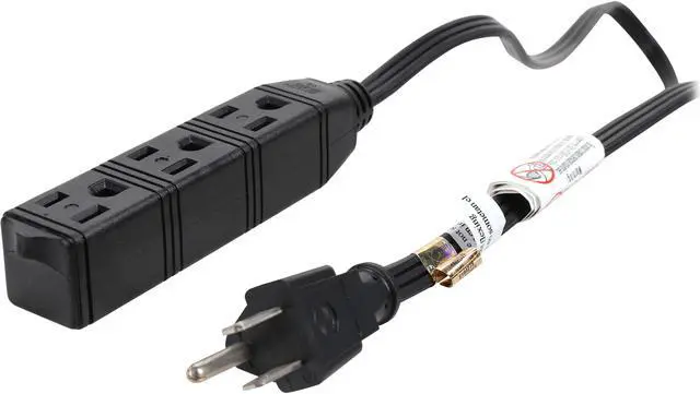 Main image of Rosewill RHEC-16BK6 3 Outlets Power Strip with 6 Feet cord