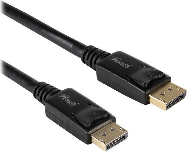 Main image of Rosewill RCDC-17002 6 ft. DisplayPort 1.2 Cable, Black, Gold Plated, 4K x 2K Ready, Eyefinity Support