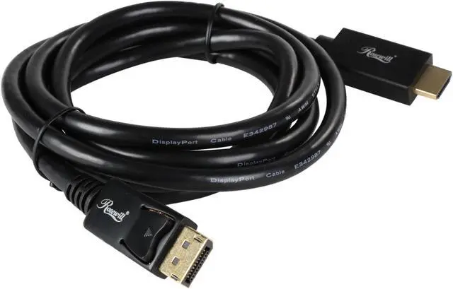 Alt view image 2 of 3 - Rosewill RCDC-17005 6 ft. DisplayPort 1.2 to HDMI Active Converter Cable, Black, Gold Plated, 4K x 2K Ready, Eyefinity Support