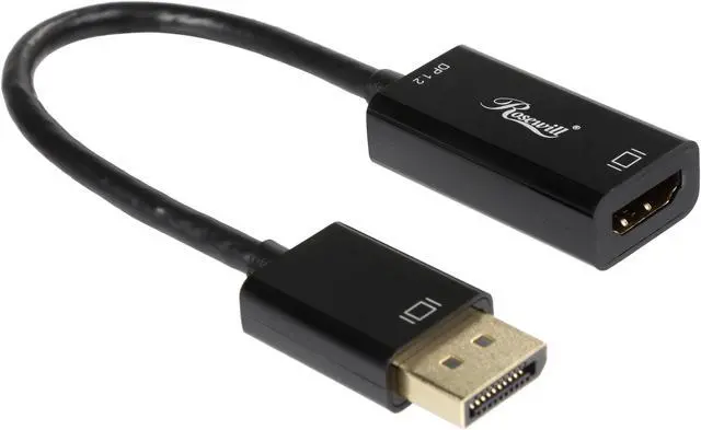 Main image of Rosewill RCDC-17006 DisplayPort 1.2 to HDMI Active Converter Adapter, Black, Gold Plated, 4K x 2K Ready, Eyefinity Support