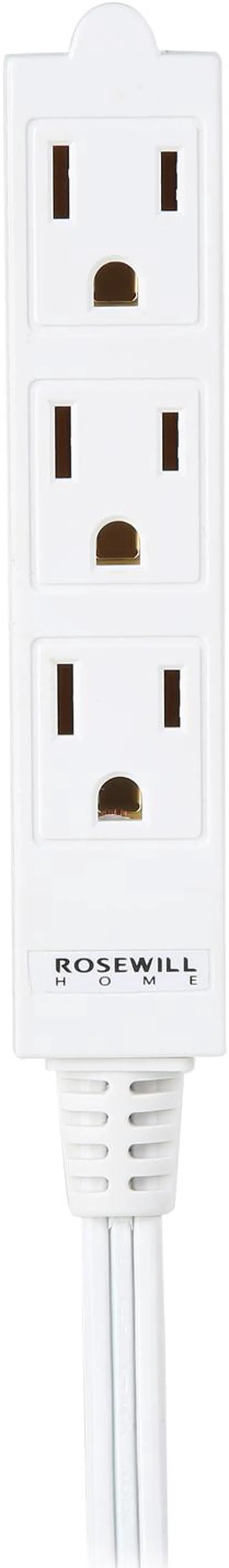 Alt view image 3 of 5 - Rosewill 3-Outlet 6-Foot Power Strip 2-Pack RHSP-17003 - White
