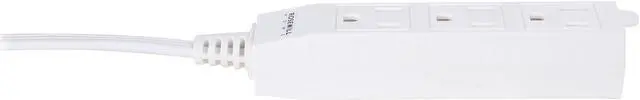 Alt view image 4 of 5 - Rosewill 3-Outlet 6-Foot Power Strip 2-Pack RHSP-17003 - White