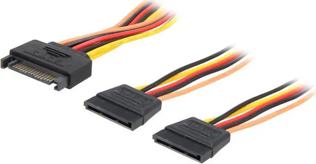 Main image of Rosewill RCSC-18012 6 in. SATA Power Y Splitter Cables Male to Female