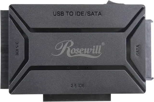 Alt view image 6 of 7 - Rosewill RCUC-18001 USB 3.0 TO SSD / SATA / IDE 2.5 / 3.5 / 5.25-INCH Hard Drive Converter With UL Power Supply & LED Activity Lights (10TB Support)