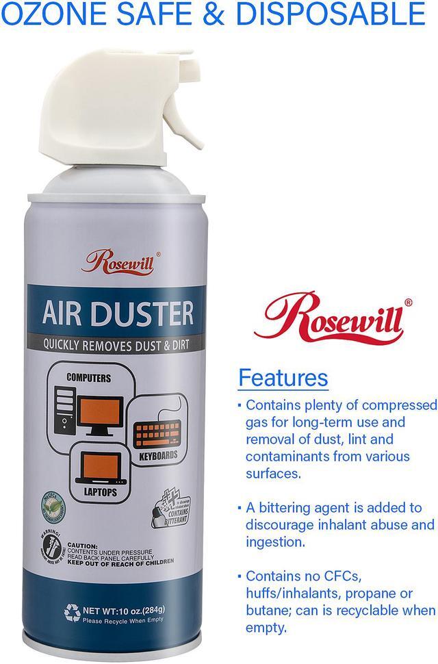Alt view image 2 of 4 - Rosewill Compressed Air Duster, 10 oz Gas Duster Cleaning Spray for Electronics (1-Pack) RCGD-18001