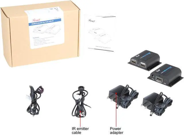 Alt view image 7 of 7 - Rosewill HDMI Over CAT5/CAT6 Extender with Power Over Cable - 165 ft. (50m)