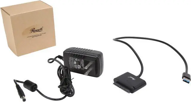 Alt view image 3 of 3 - Rosewill USB to SATA USB 3.0 to Hard Drive Adapter Cable Converter for 2.5 3.5 Inch Hard Drive Disk HDD and SSD Support UASP SATA III with 12V 2A Power Adapter