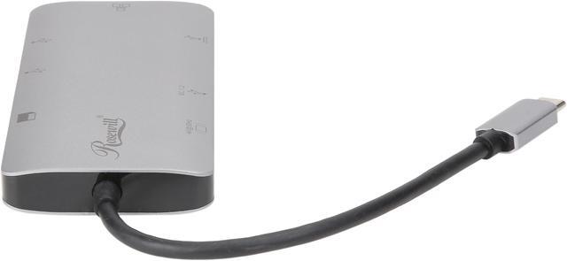 Alt view image 5 of 6 - Rosewill RC-UC-M8 USB C Hub, 8-In-1 Type C Hub with Ethernet Port, 4K USB C to HDMI, 3 USB 3.0 Ports, SD/TF Card Reader, USB-C Power Delivery, Portable for Mac Pro and Other Type C Laptops