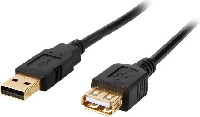 Main image of Rosewill CL-U2-AAMF-6-BK 6ft High Speed USB 2.0 A Male to A Female Extension Cable, Gold Plated, Black