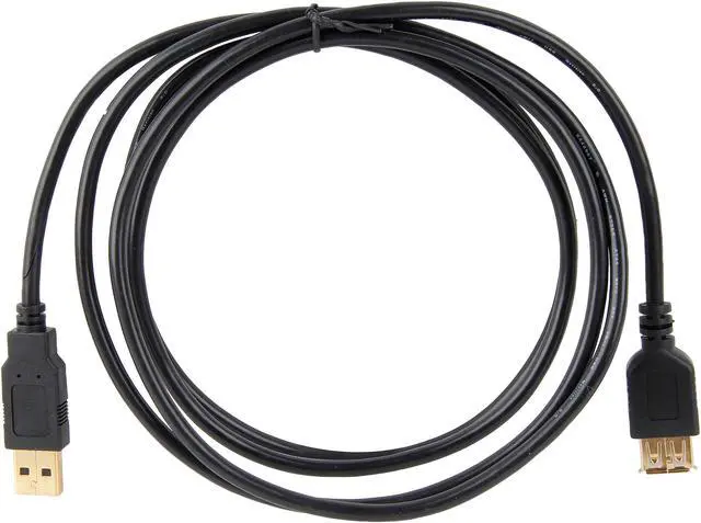 Alt view image 2 of 2 - Rosewill CL-U2-AAMF-6-BK 6ft High Speed USB 2.0 A Male to A Female Extension Cable, Gold Plated, Black