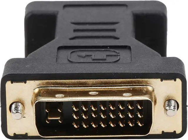 Alt view image 4 of 5 - Rosewill EA-AD-DVI2VGA-MF Black Color Dual Link DVI-I(24+5) Male to VGA Female Analog Video Adapter,Gold Plated,M-F