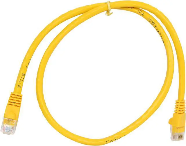 Alt view image 2 of 2 - Rosewill CY-CAT6-02-YL 2 ft. 24AWG Snagless Cat 6 Yellow Color 550MHz UTP Ethernet Stranded Copper Patch Cord / Molded Network LAN Cable