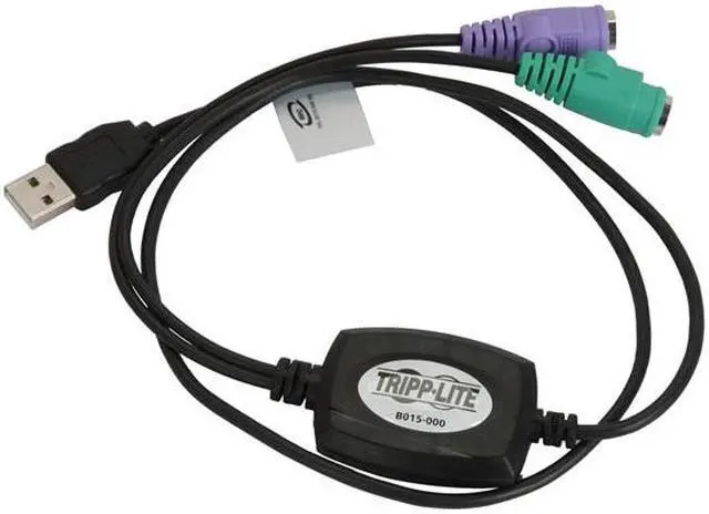 Alt view image 3 of 4 - Tripp Lite USB to PS/2 Adapter - Keyboard and Mouse (B015-000)