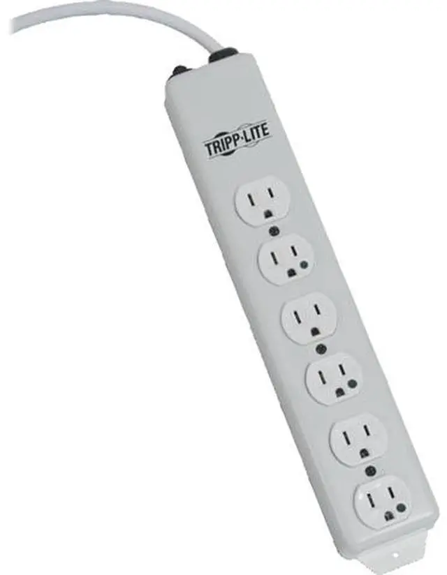 Main image of Tripp Lite Medical-Grade Power Strip with 6 Hospital-Grade Outlets, 6 ft. Cord, NOT for Patient-Care Vicinity – UL 1363 (PS-606-HG)