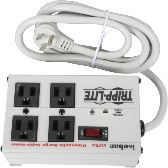 Alt view image 4 of 5 - Tripp Lite IBAR4-6D 4 Outlets 3330 Joules 6' Cord Isobar Premium Surge Suppressor