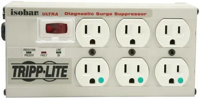 Alt view image 2 of 4 - Tripp Lite ISOBAR6ULTRAHG 15ft. Cord 6 Outlets 3330 Joules Surge Suppressors