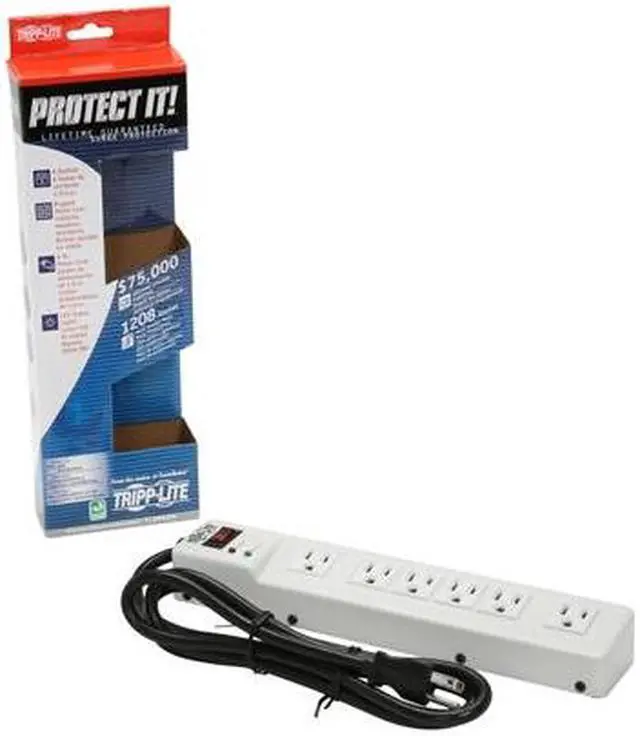 Alt view image 4 of 4 - TRIPP LITE TLM626 6 Feet 6 Outlets 1340 Joules Surge Protector with Metal Housing
