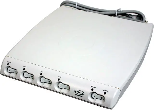 Main image of BELKIN F9H520-06 6 ft 5 Outlets 1.2 kJ Under Monitor Power Center Home Series