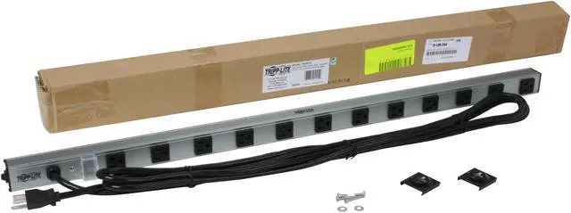 Alt view image 3 of 3 - TRIPP LITE PS3612 12 Outlets Power Strip 120V Input Voltage 1800 W Maximum Power 15 ft. Cord Length