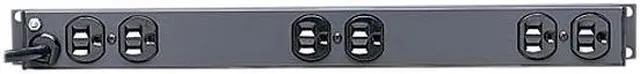 Alt view image 2 of 2 - Tripp Lite 1U Rack-Mount Power Strip, 12-Outlets, 15 Ft. Cord (RS-1215)